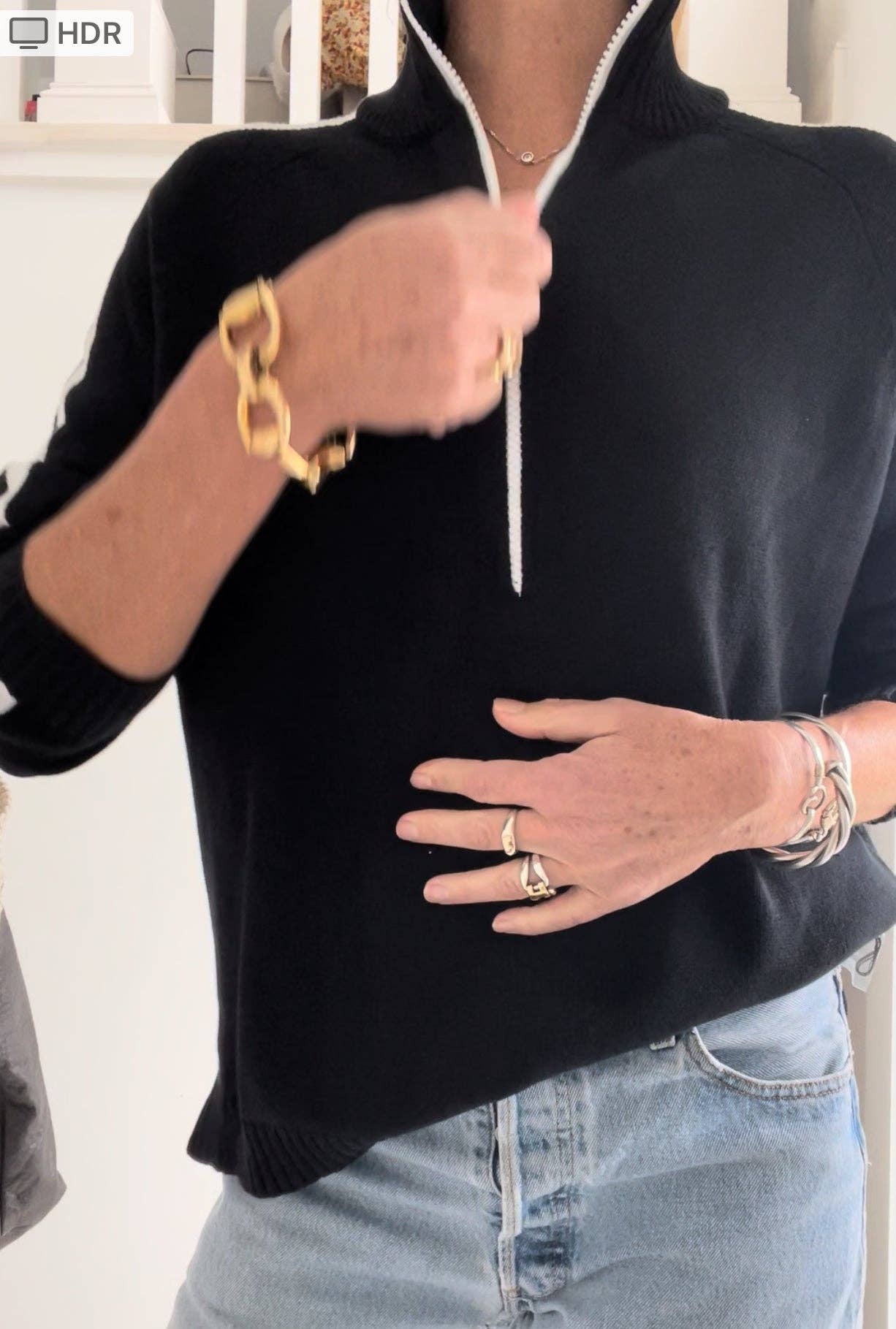1/2 Zip I’m Difficult Double Diamond Sweater