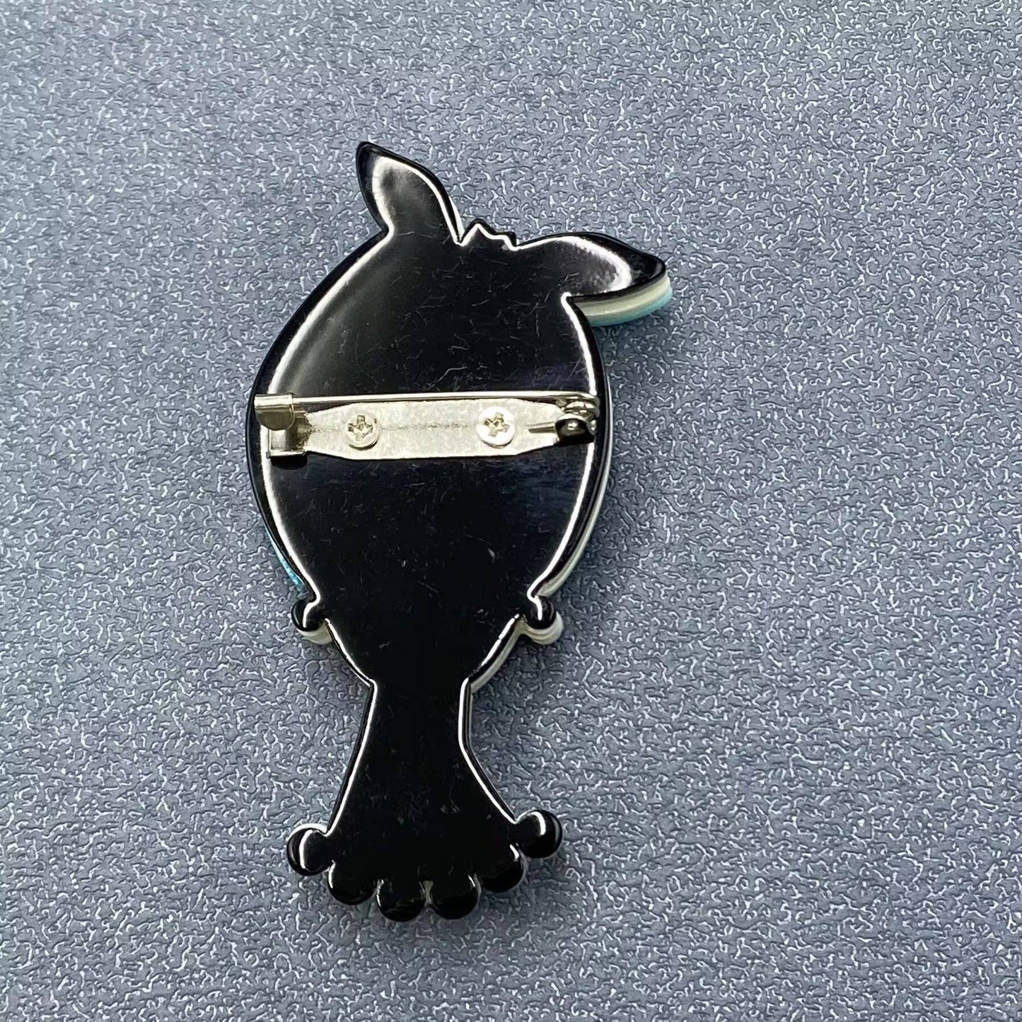 Women with Bow Turban Acrylic Brooch