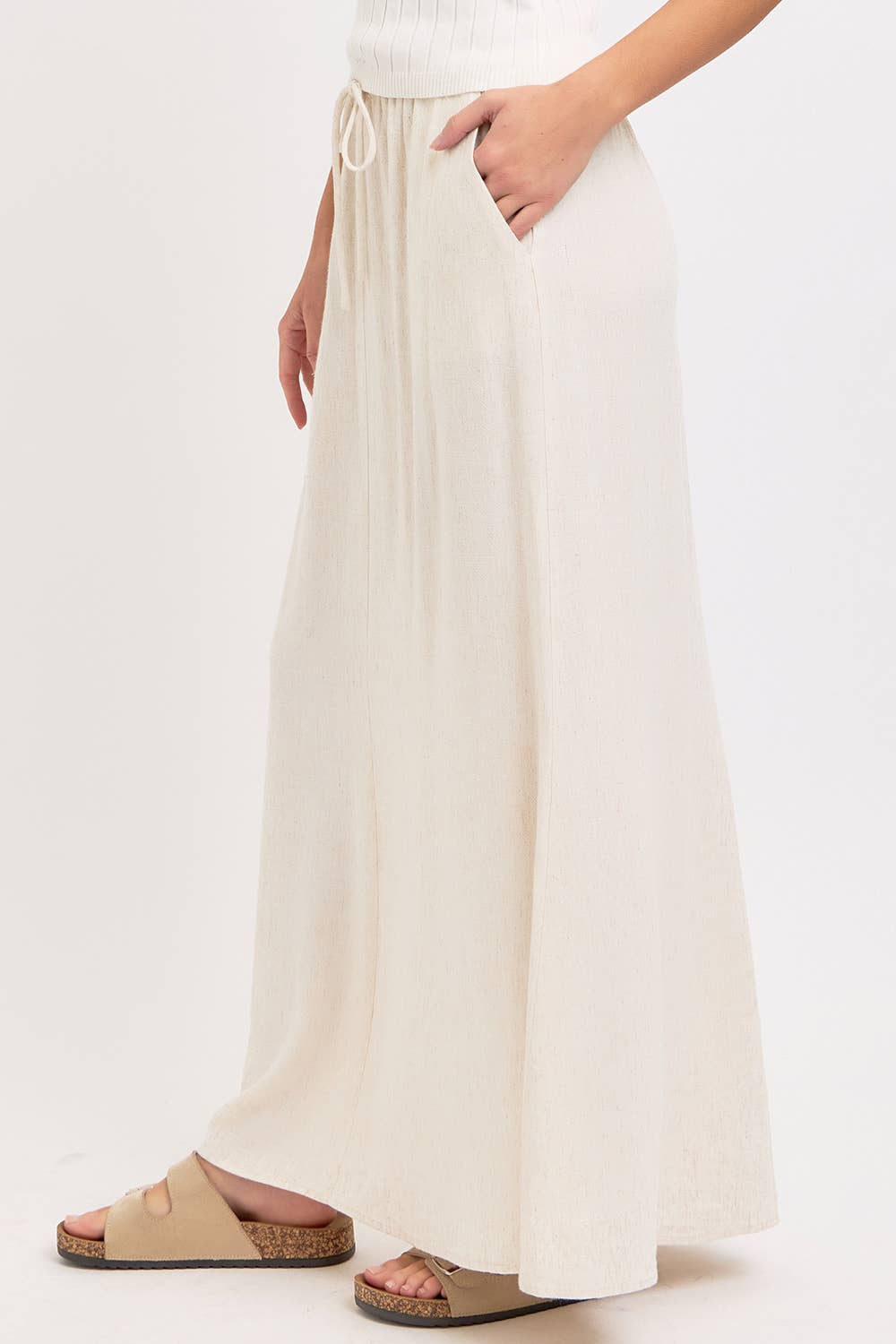 LINEN PULLOVER MAXI SKIRT