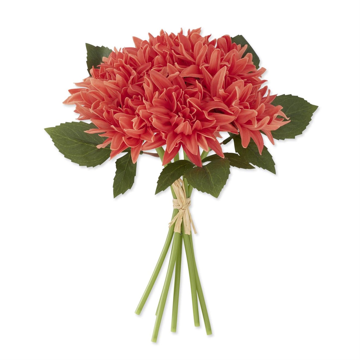 12" Coral Dahlia Bundle 6 Stems