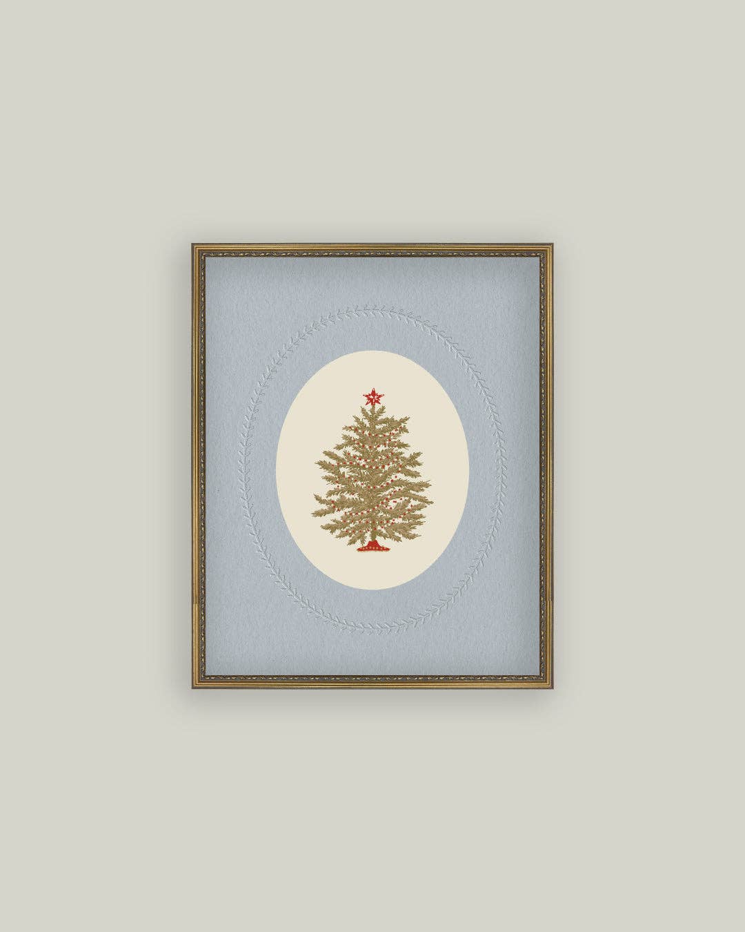 Christmas Tree with Blue Mat