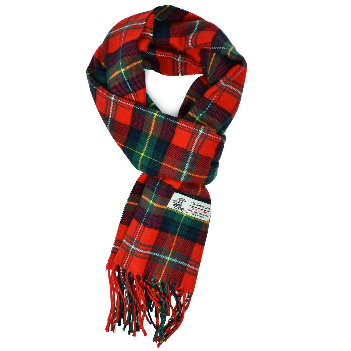 Soft Cashmere Feel Scottish-Style Plaid Winter Muffler Scarf