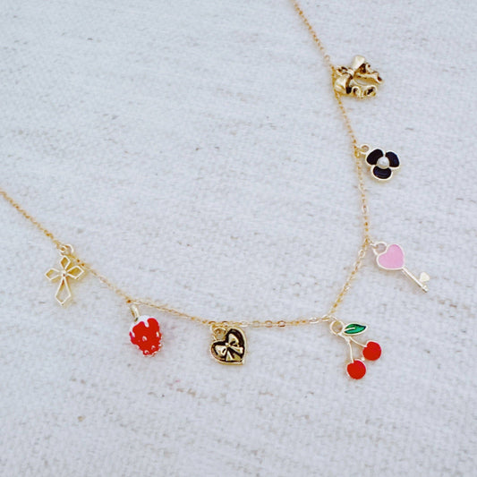 Cherry Berry Charm Necklace – Cute & Whimsical