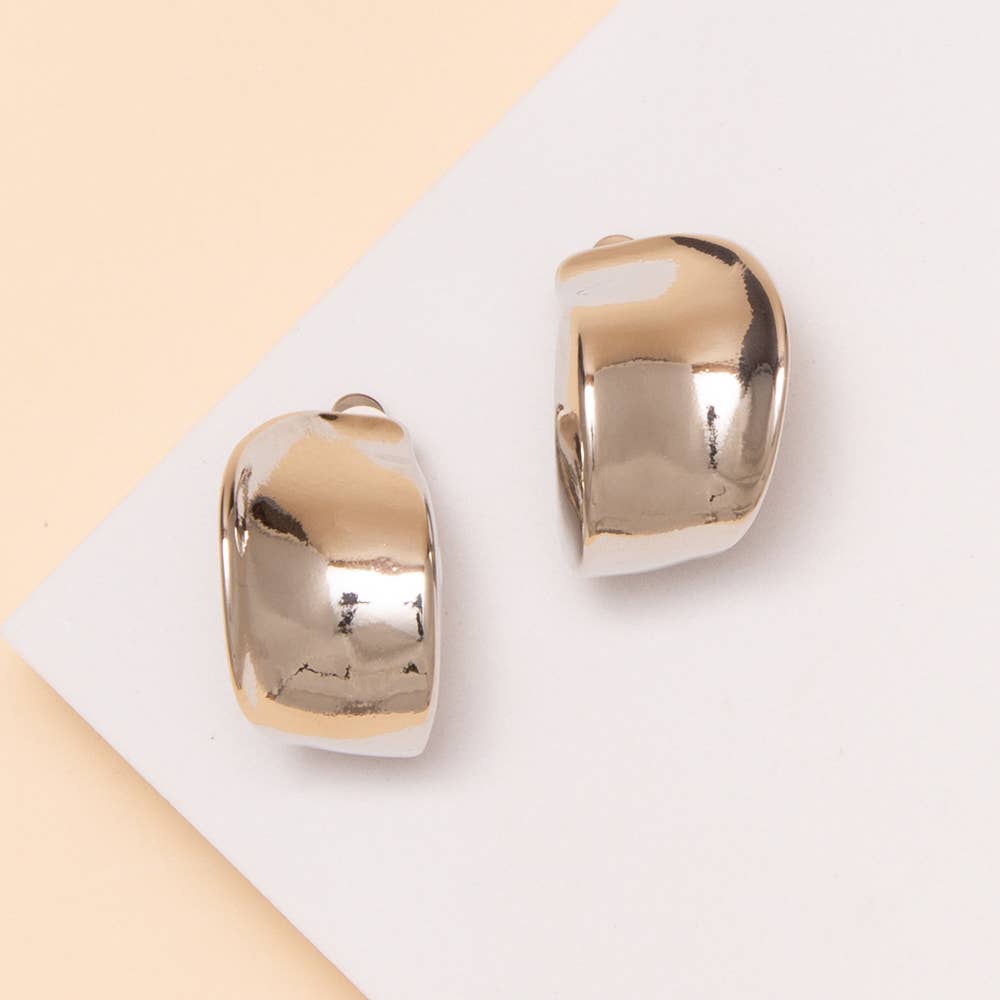 Huggie Metal Clip Earrings