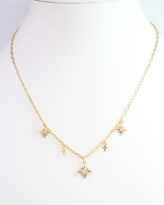 Rozzie Charm Necklace Gold