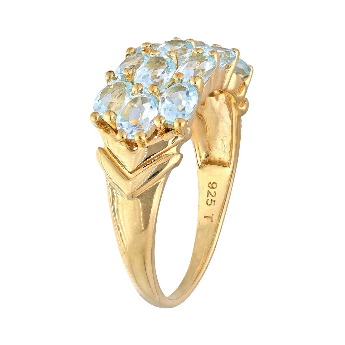 Sky Blue Topaz Gemstone Cocktail Ring