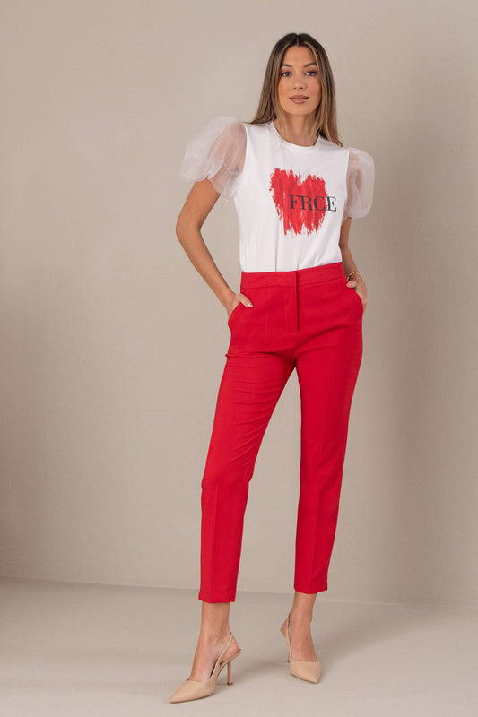 Tulle Sleeve T-Shirt