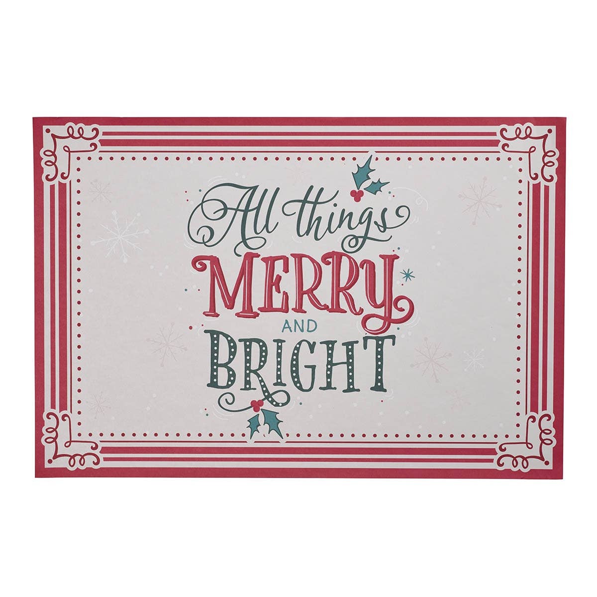 Placemats Paper 12pc Joy to the World