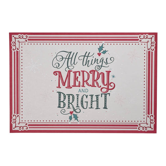 Placemats Paper 12pc Joy to the World