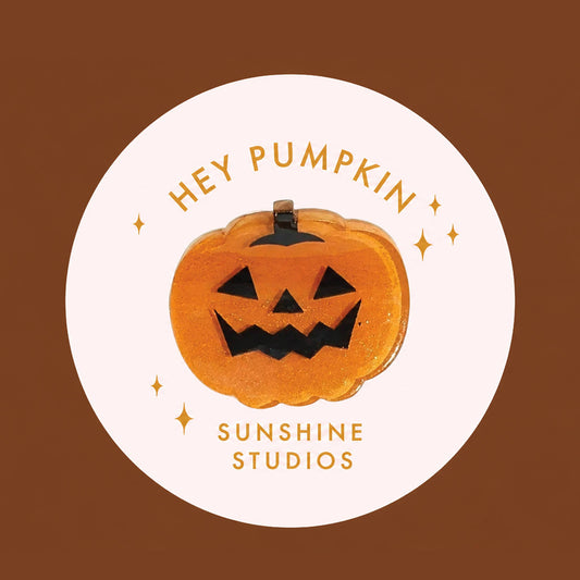 Hey Pumpkin! Mini Pumpkin Hair Clip | Halloween
