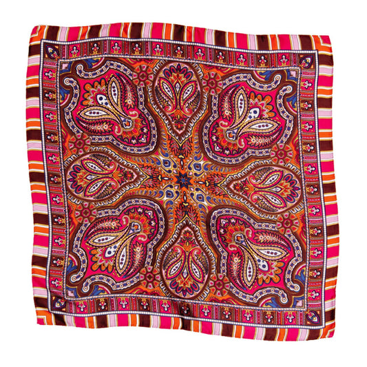 Paisley Print Square Scarf