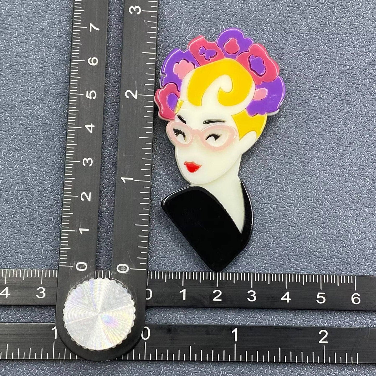 Creative Beauty Portrait Acrylic Brooch
