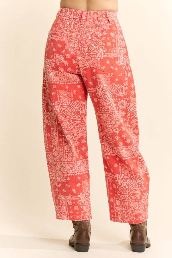 BANDANA PRINT PANTS