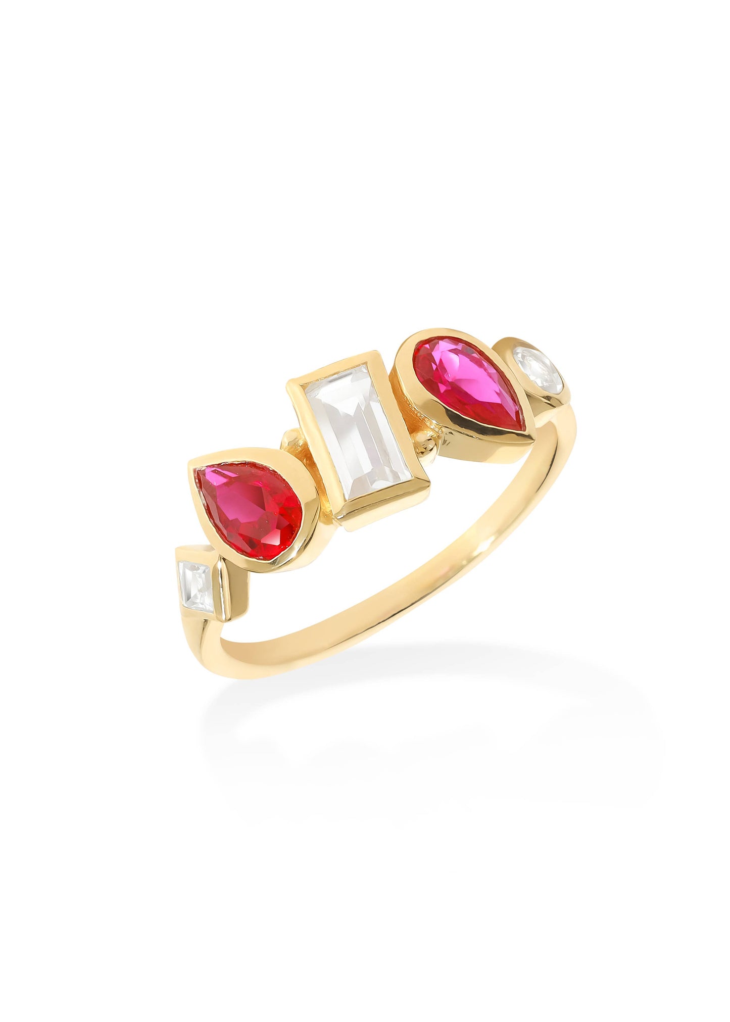 Celestial Alignment Ruby Flare Ring