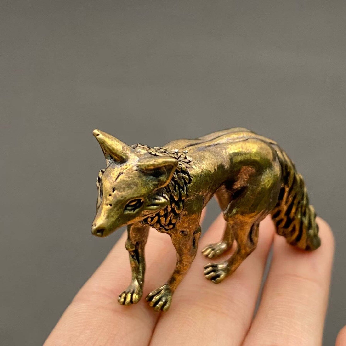 Brass Fox  Crafts Desktop Ornaments Decoration