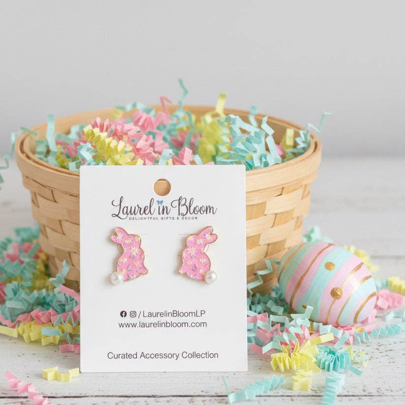 Pink Parade Daisy Bunny Earrings