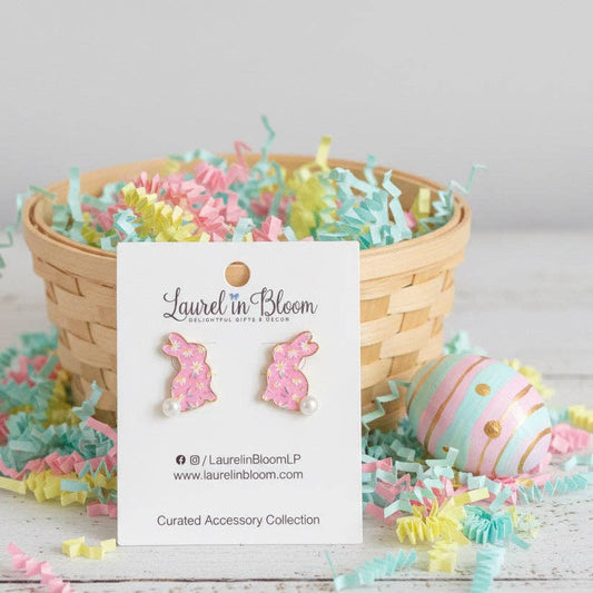 Pink Parade Daisy Bunny Earrings