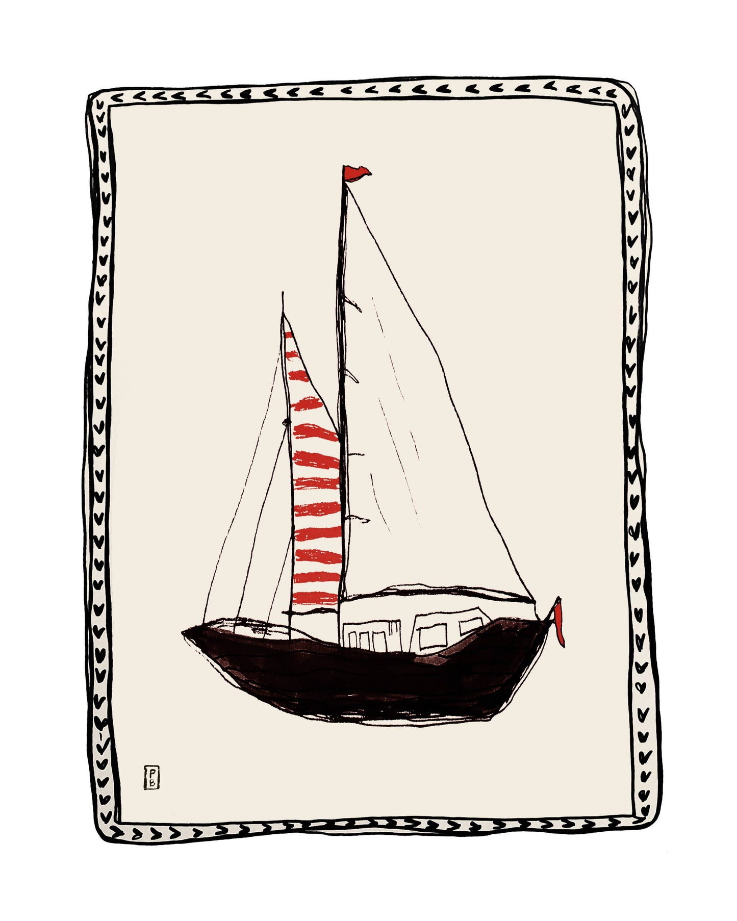 "Sailboat No. 02", Giclée Fine Art Print