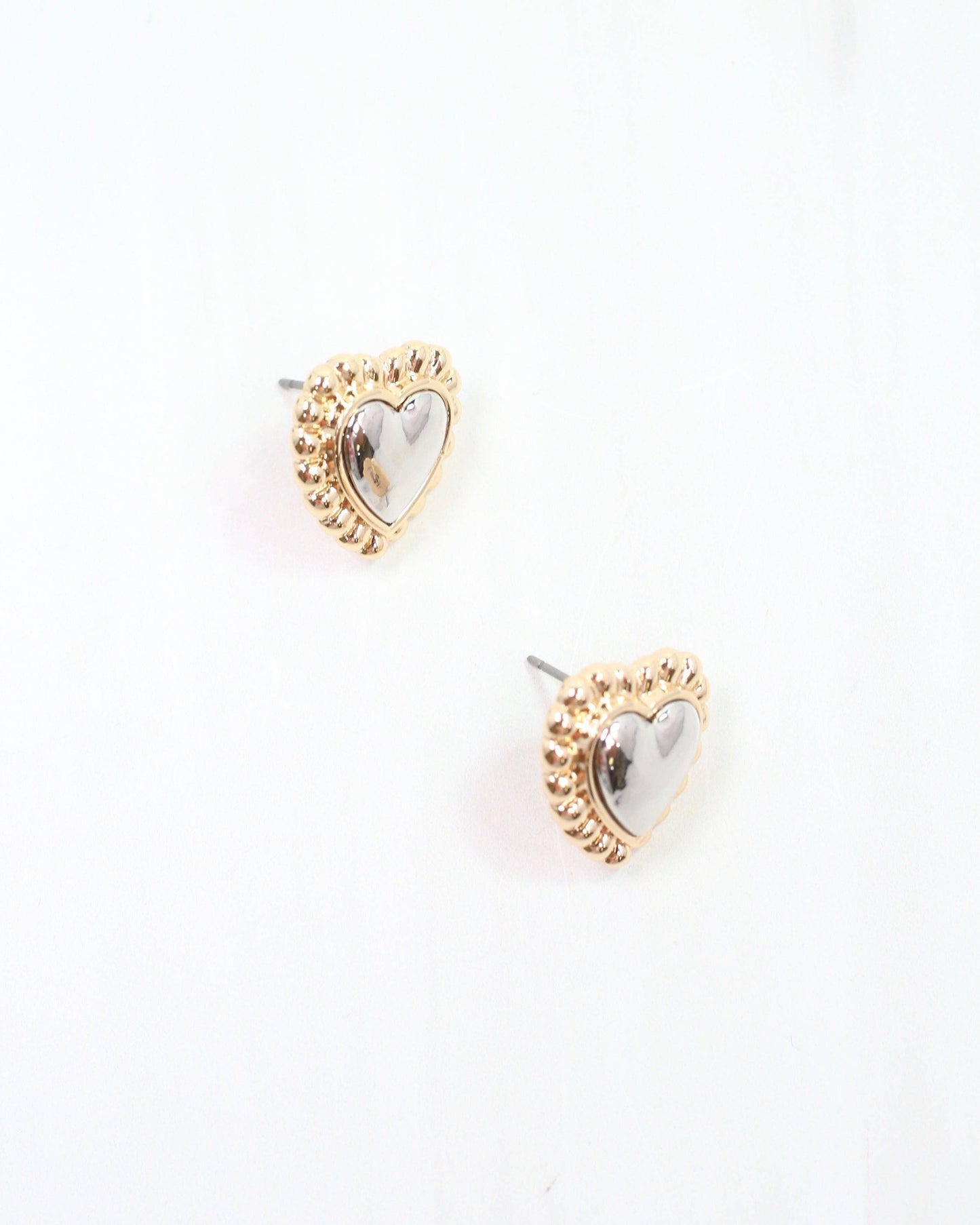 Howell Heart Stud Gold Silver