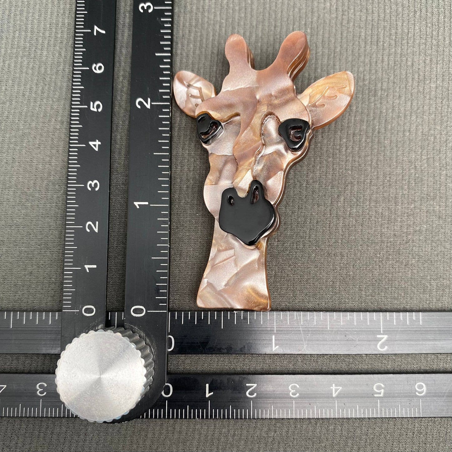 Giraffe's Head Acrylic Brooch