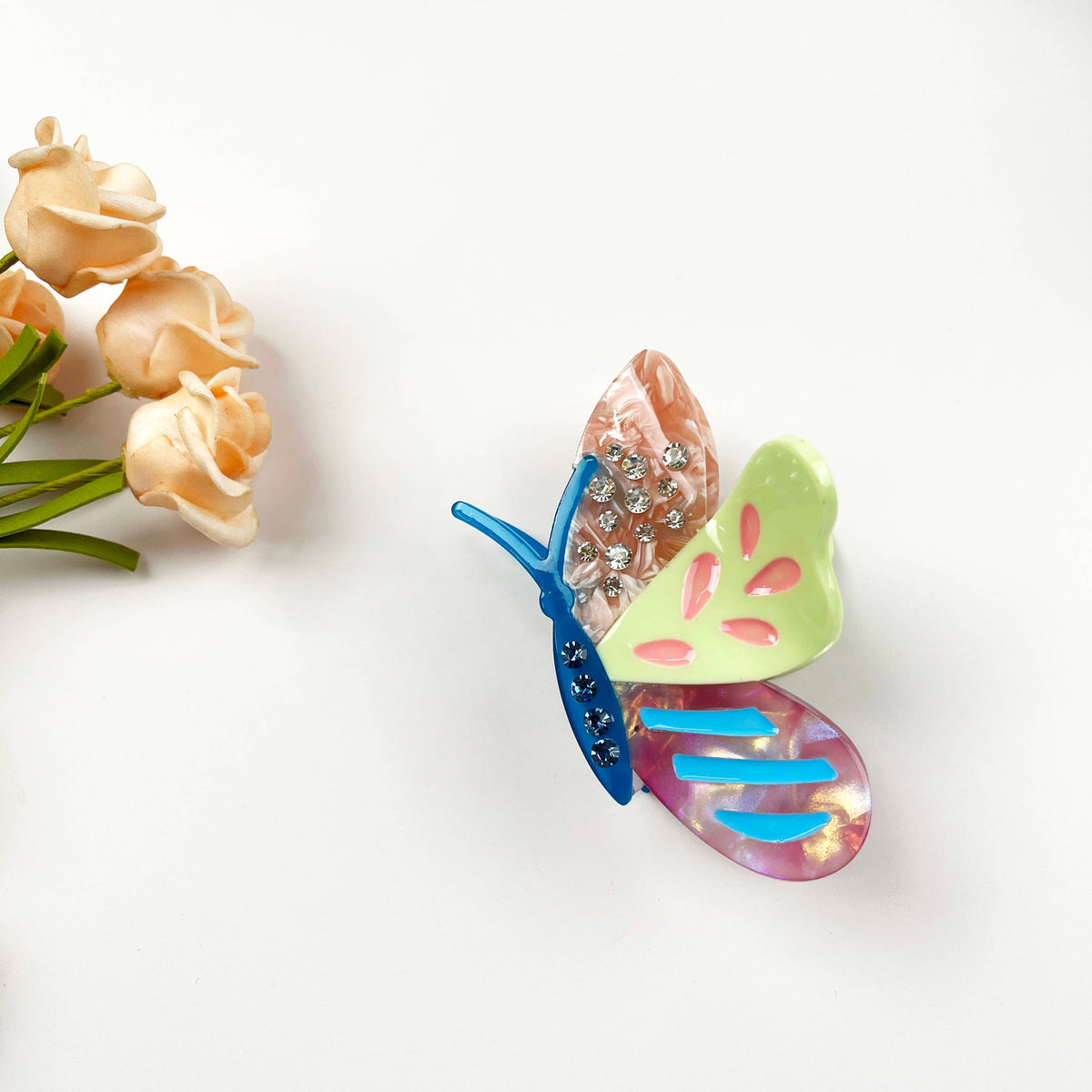 Colorful Cartoon Butterfly Claw Clip Diamond Hair Clips
