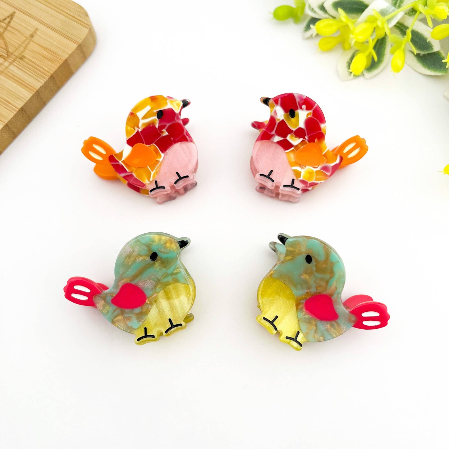 Mini Bird Cute & Whimsical Animal Acetate Hair Claw Clip