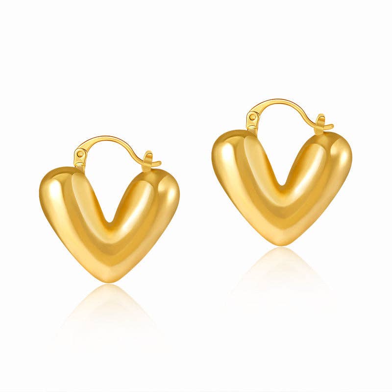 Heart Hoop Earrings