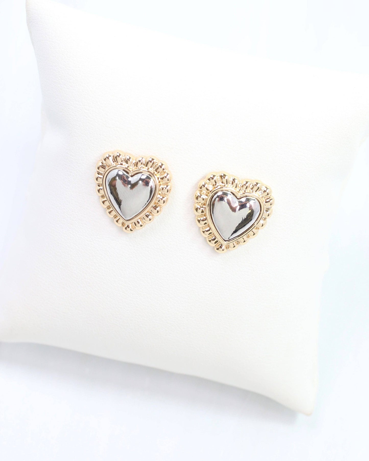 Howell Heart Stud Gold Silver