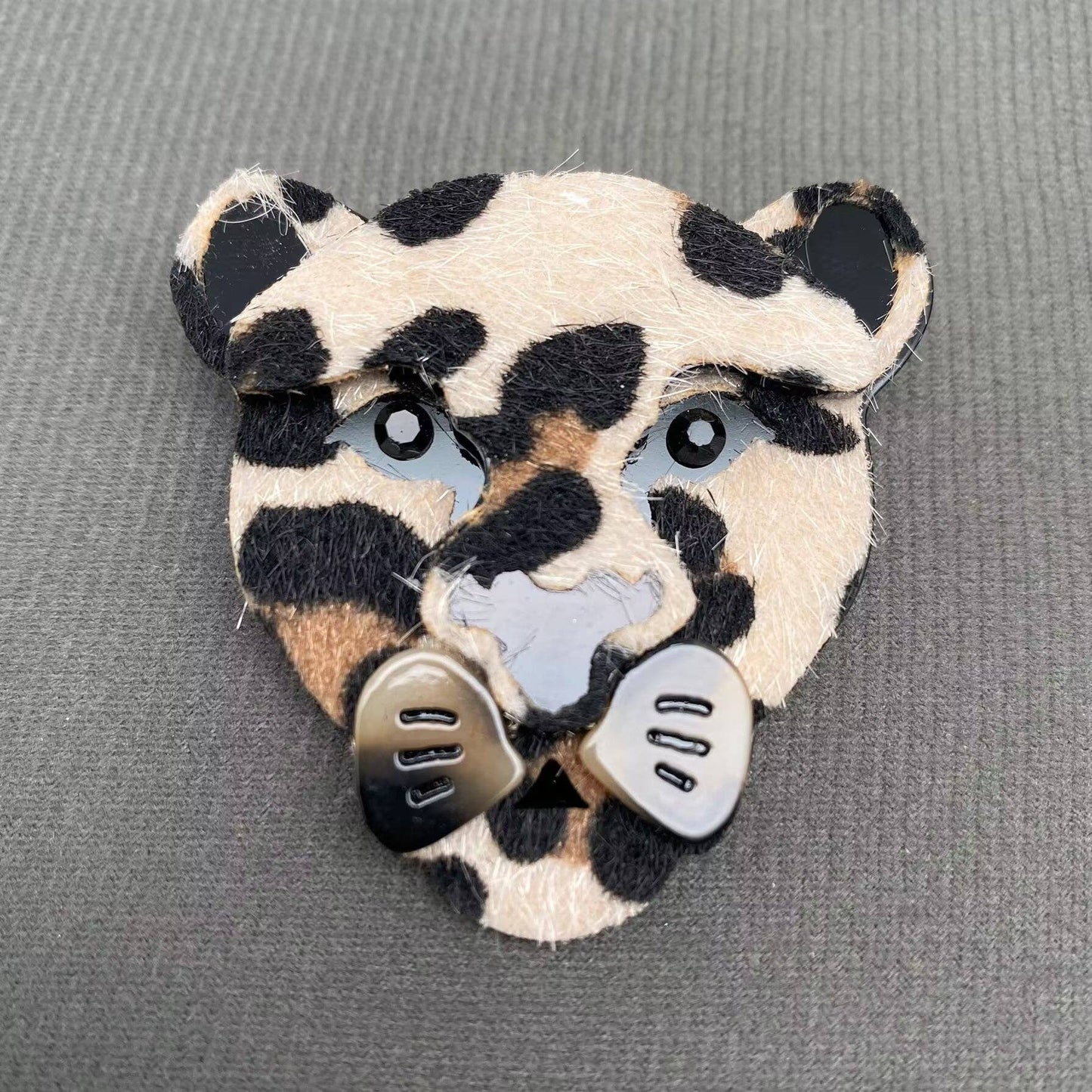 Leopard Head Acrylic Brooch
