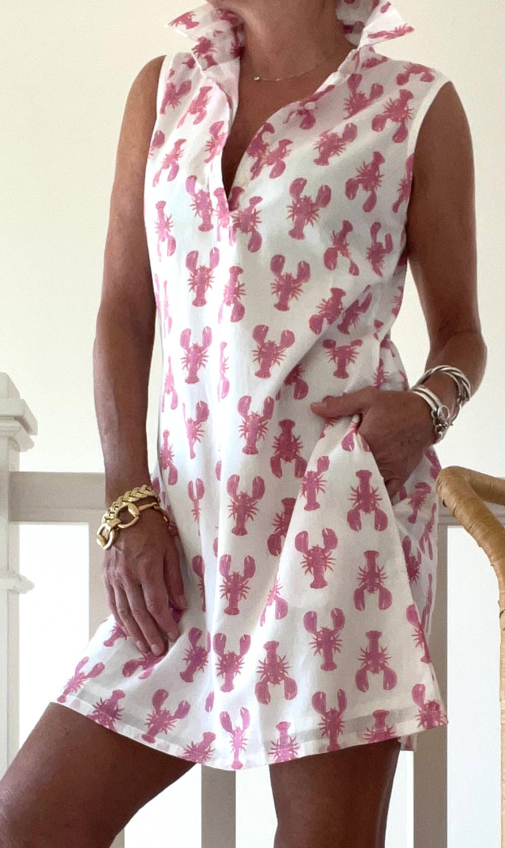 Sconset Lobster Print Dress