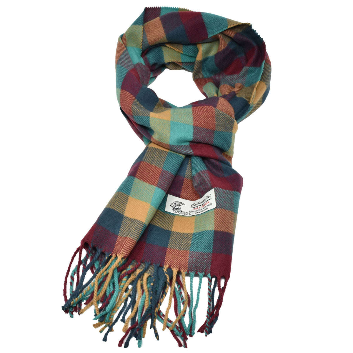 Winter Scarf Colorful Plaid Soft Cashmere Feel Muffler