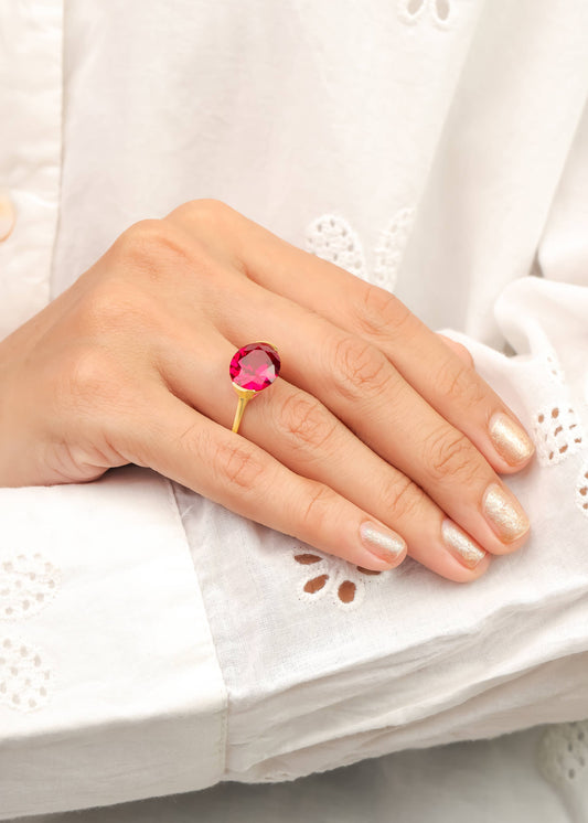 Lab Created Ruby Minimal Ring