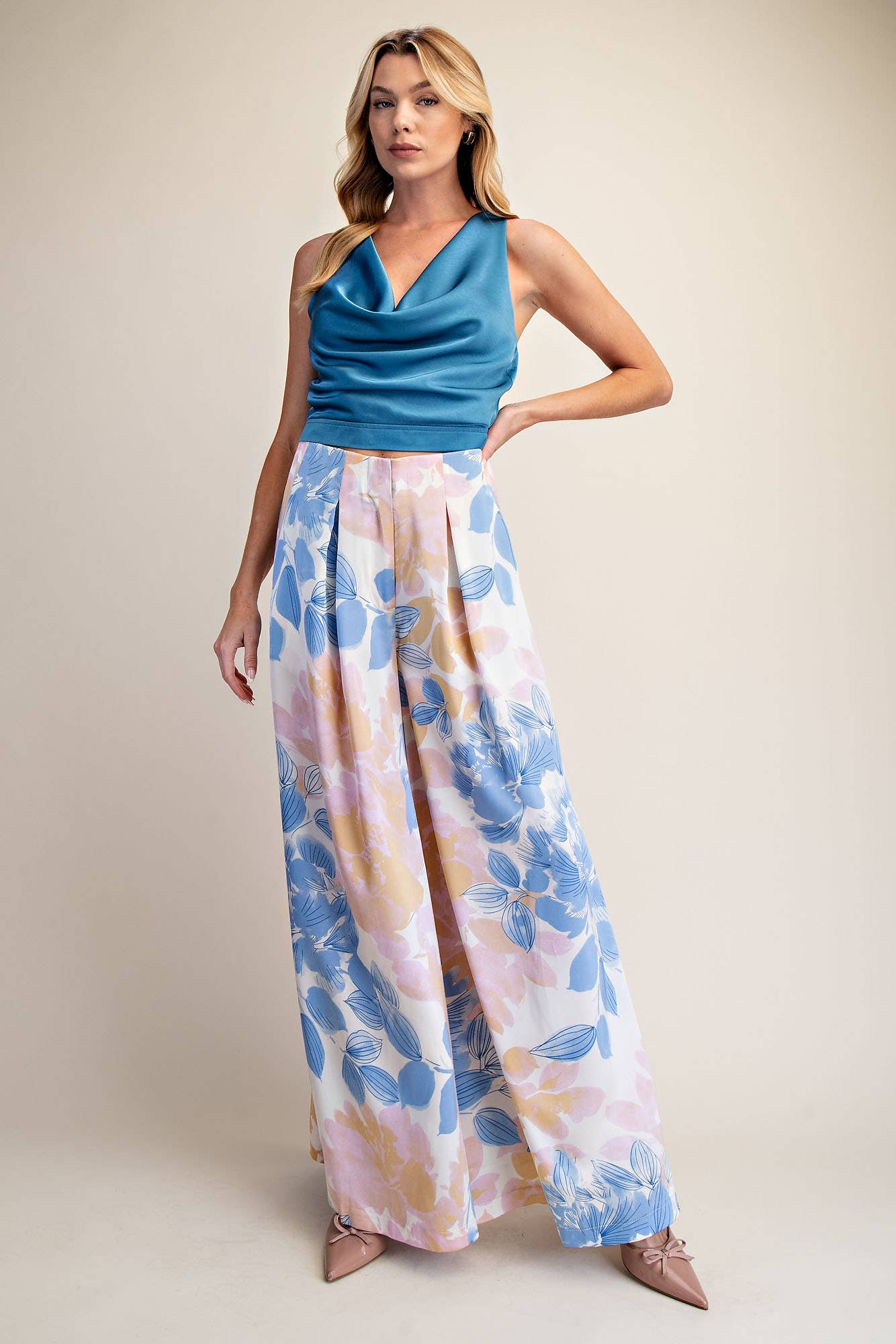 Cowl Neck Sleeveless Top