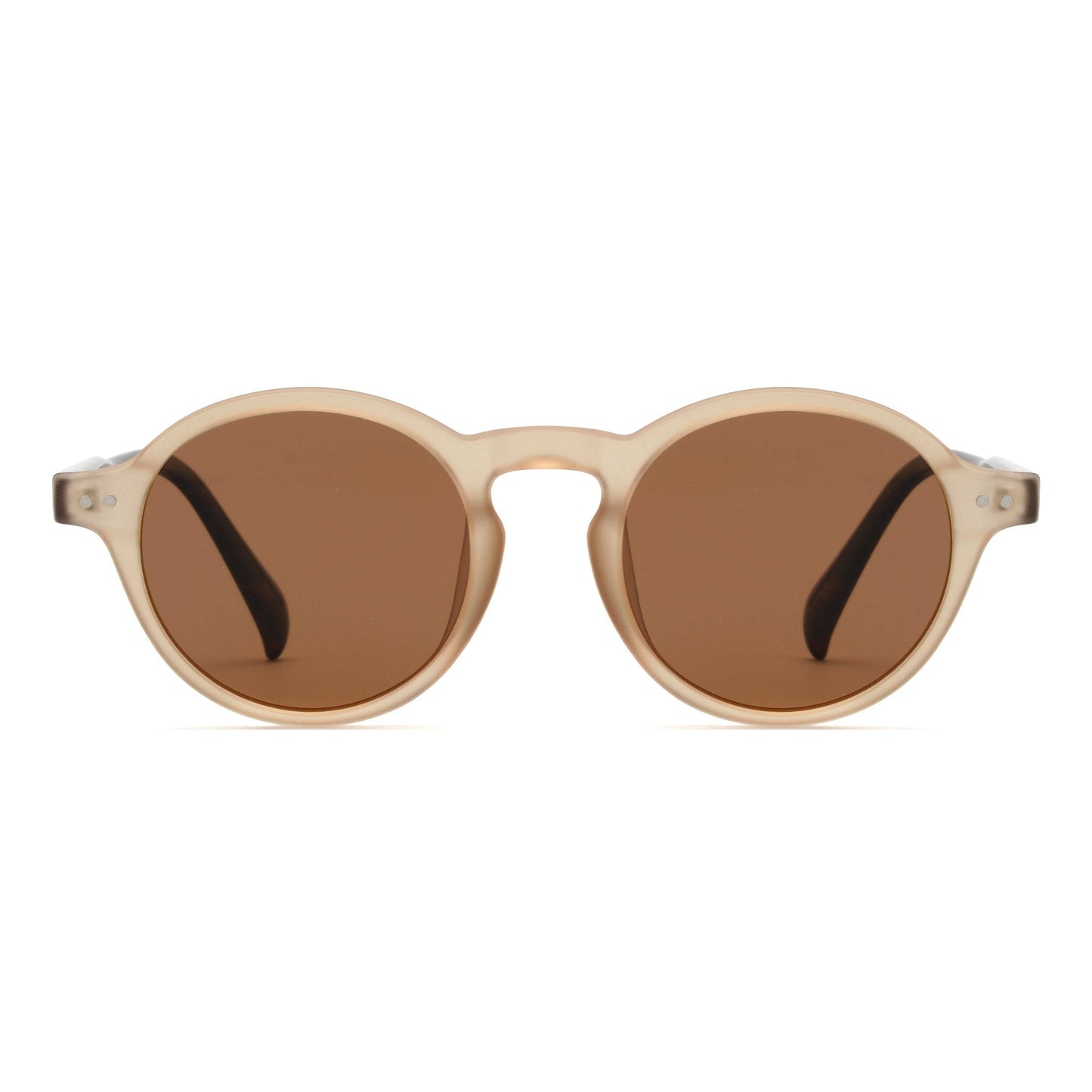 Sunglasses - KYLE | Transparent Matte Nude-Tortoise | Brown Lens