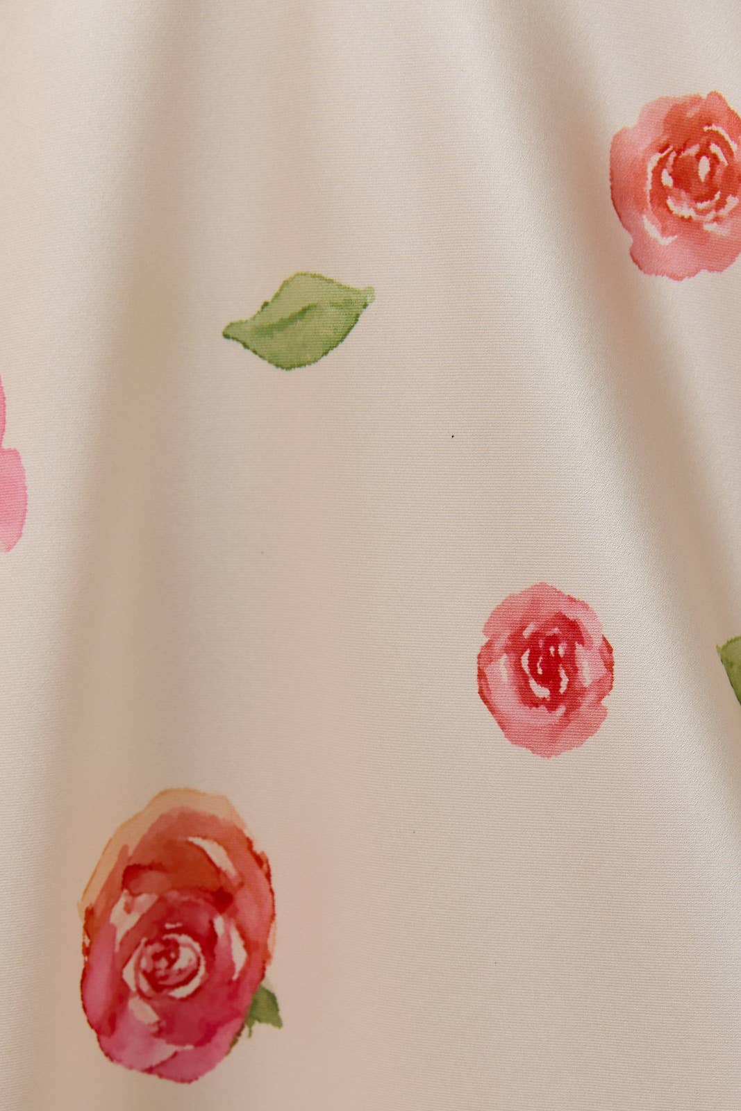 Floral Bias-Cut Midi Skirt – Cream & Rose Floral