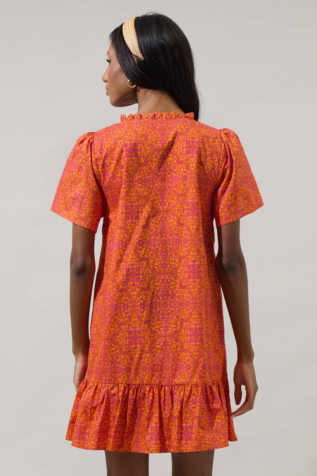 DeBary Daphne Floral Celeste Mini Dress