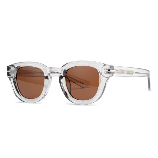 Sunglasses - RAVI |Transparent Grey | Brown Lens