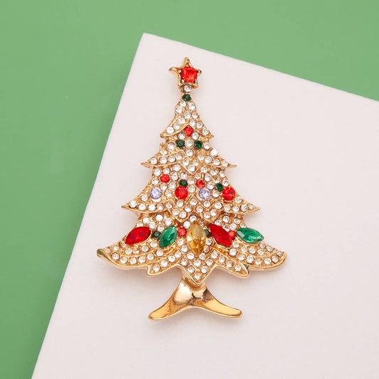 Christmas Tree Shaped Brooch Pin