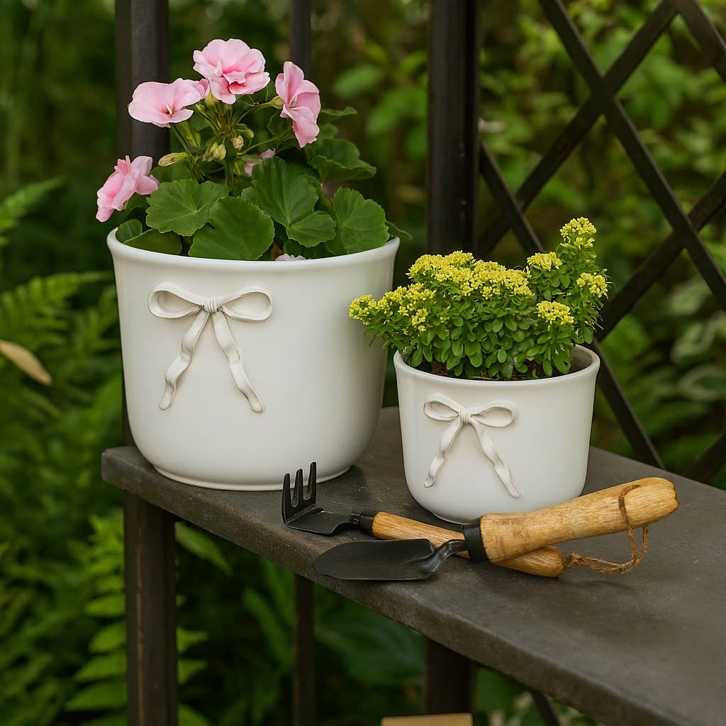 White Ceramic Pretty Bow