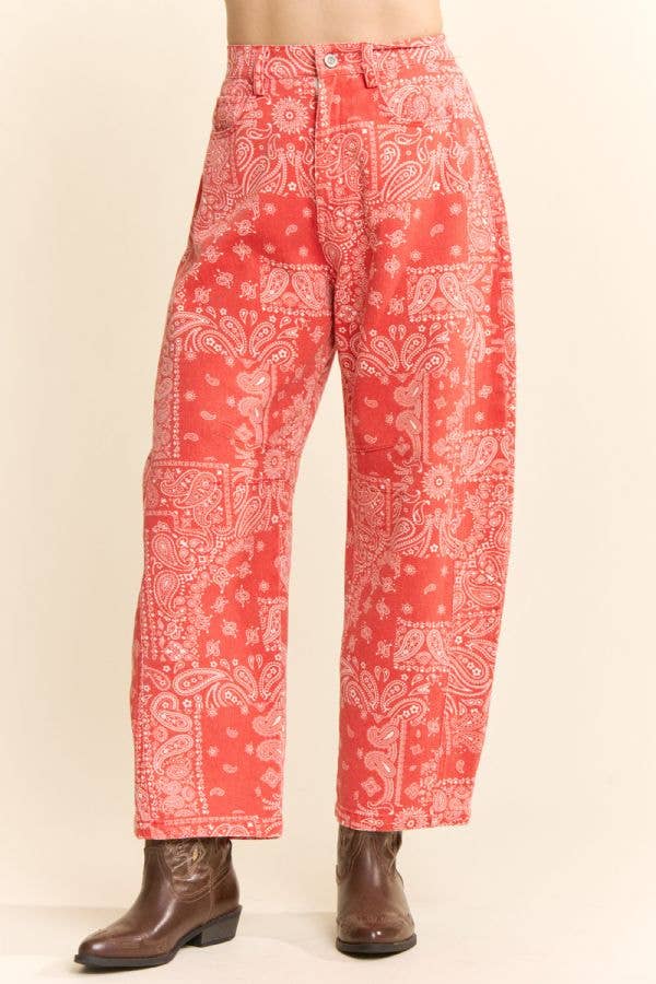 BANDANA PRINT PANTS