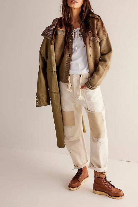 Stand Collar Button Cardigan