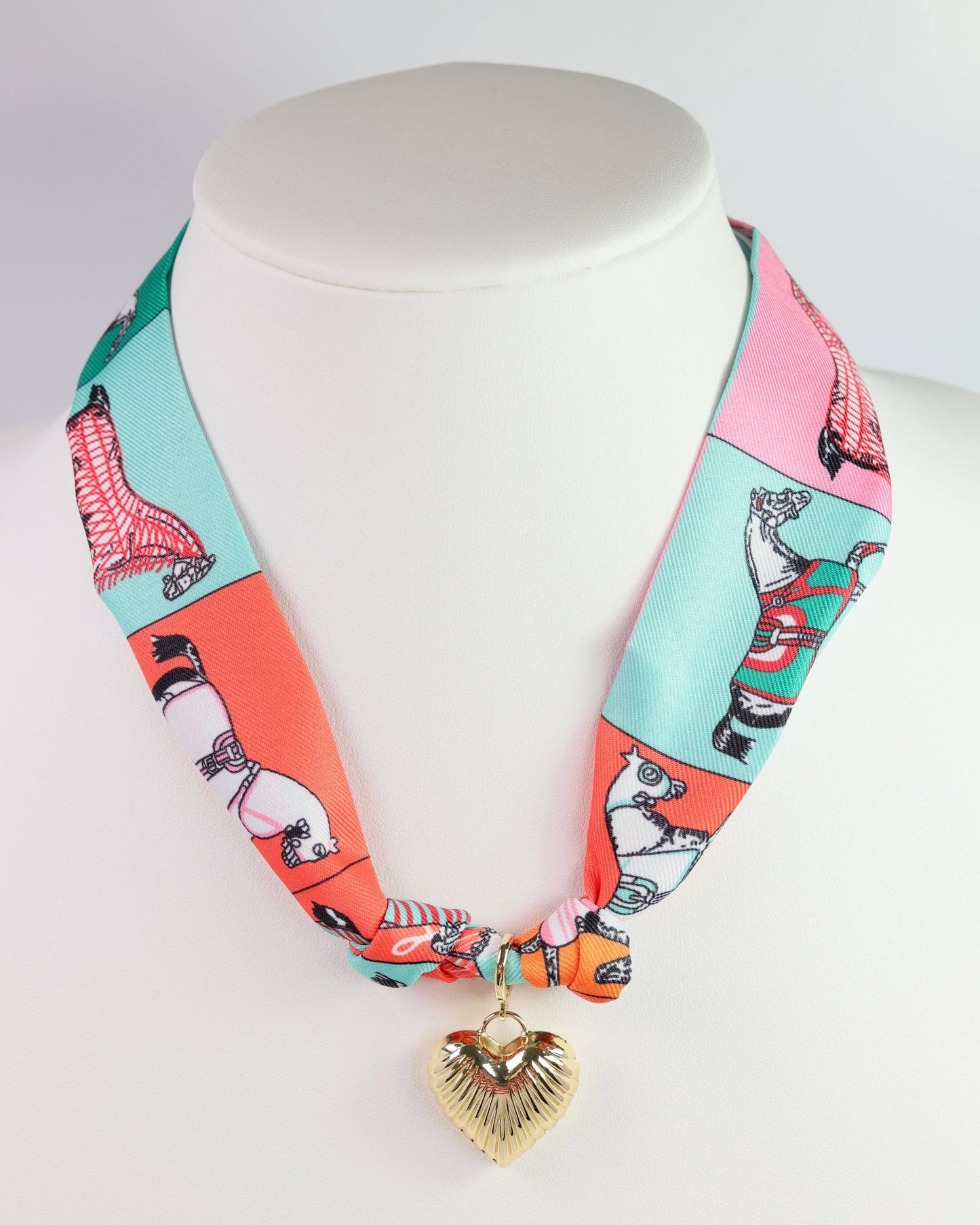 Lillie Scarf Charm Necklace OR TQ PK