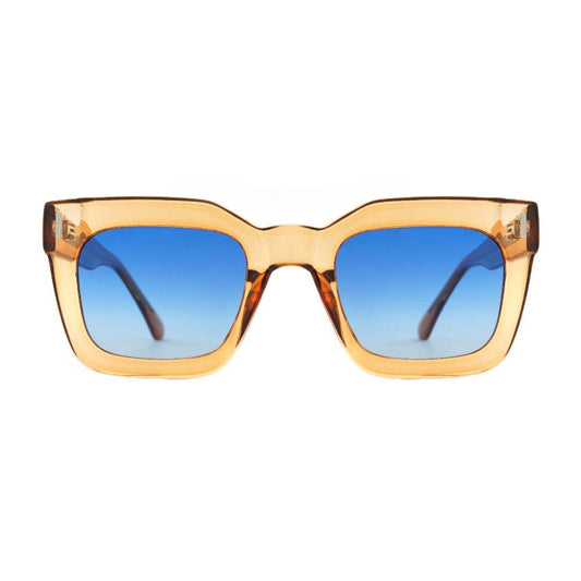 Sunglasses - RYE | Transparent Tan |  Blue Lens