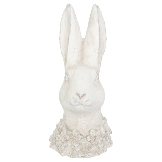 9" Tall Cement Bunny Statue Easter Garden