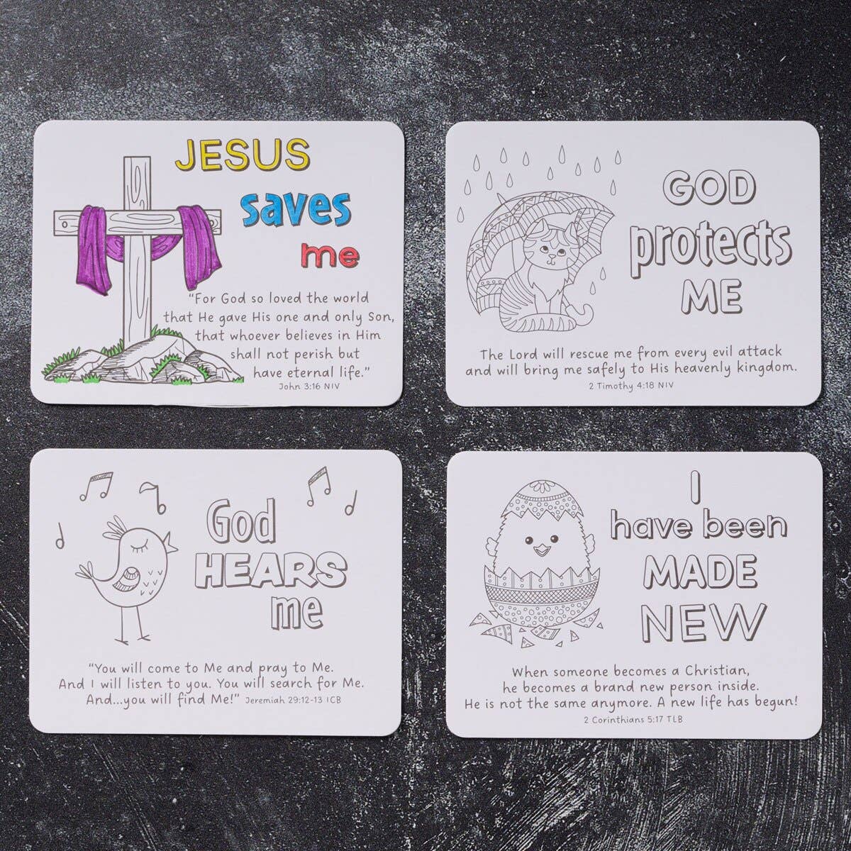 Coloring Cards Jesus Loves Me