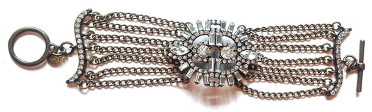 HL424 BR-Deco Crystal Center & Chains