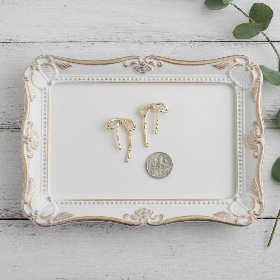 Simple Sash Bow Earrings