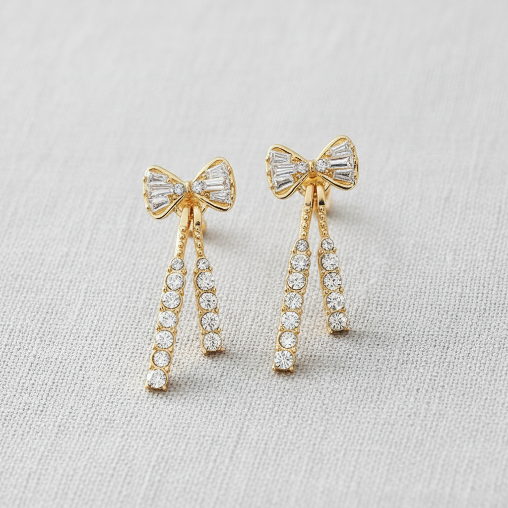 Butterfly Bow Drop Earrings