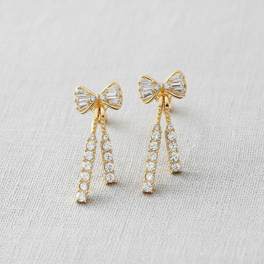 Butterfly Bow Drop Earrings