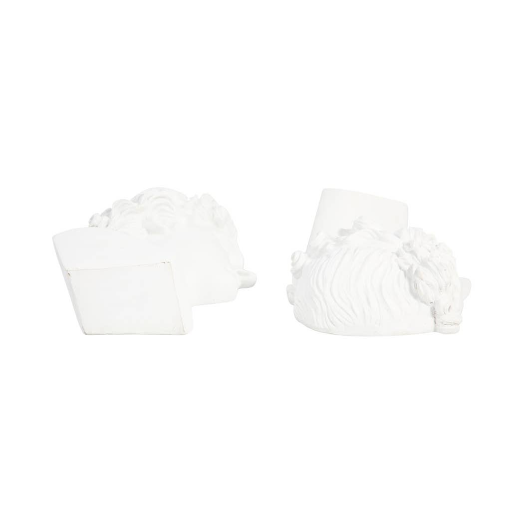 White 9 in. Resin Greek Goddess Bookends (Set of 2)